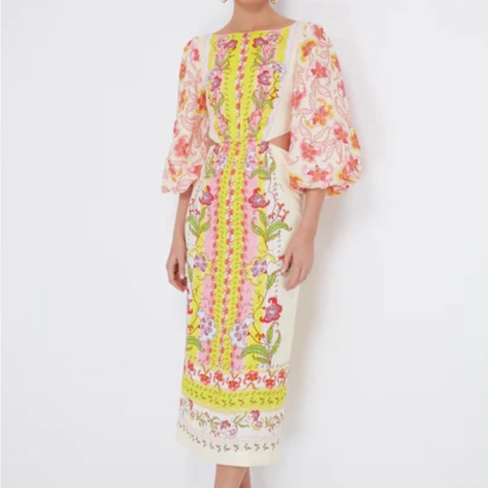 Floral Embroidered Midi Dress